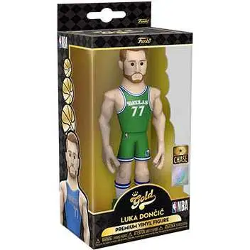 Funko NBA Dallas Mavericks GOLD Luka Doncic 5-Inch Vinyl Figure [Green Uniform, Chase Version]