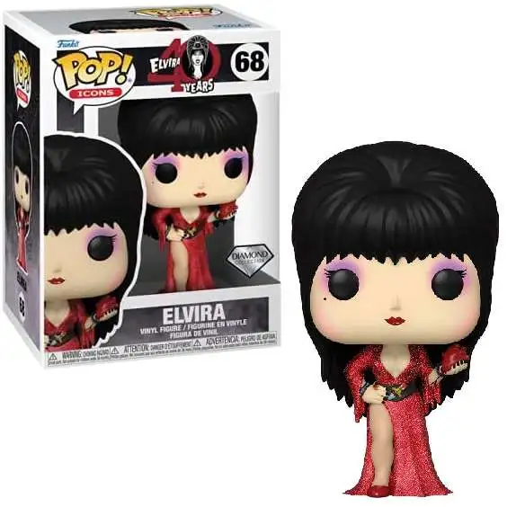 Funko 40th Anniversary POP! Icons Elvira Figure #68 [Diamond Collection]
