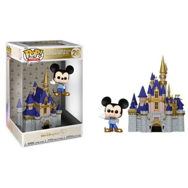 Funko Disney 50th Anniversary POP! Town Cinderella Castle with Mickey Mouse Vinyl Figure #26