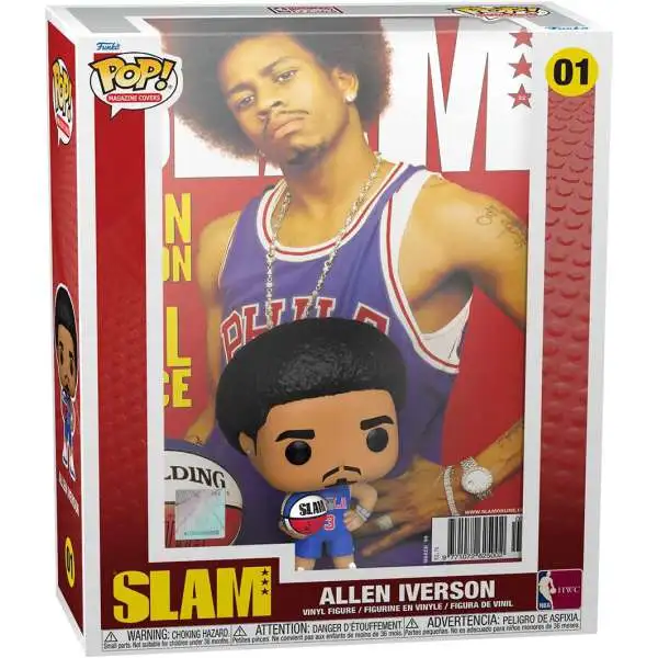 Funko NBA Philadelphia 76ers POP! Magazine Covers Allen Iverson Vinyl Figure #01 [SLAM, Damaged Package]