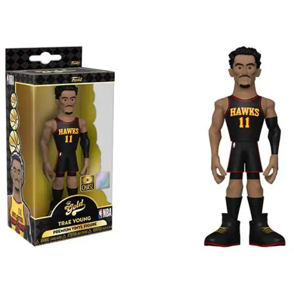 Funko NBA Atlanta Hawks GOLD Trae Young (Alternate Uniform) 5-Inch Vinyl Figure [Black Uniform, Chase Version]