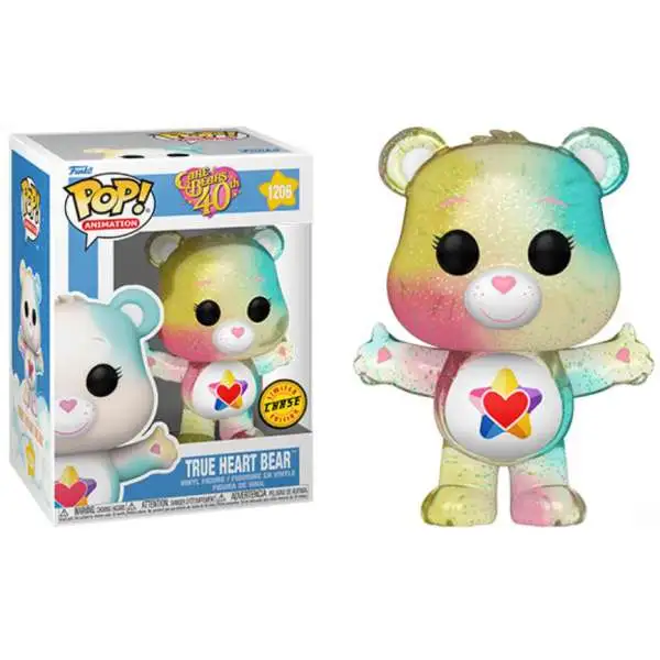 Funko Care Bears 40th Anniversary POP! Animation True Heart Bear Vinyl Figure #1206 [Translucent Chase]