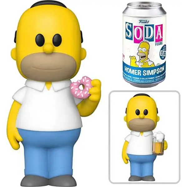 Funko The Simpsons Vinyl Soda Homer Simpson Limited Edition of 15,000! Figure [1 RANDOM Figure, Look For The Chase!]