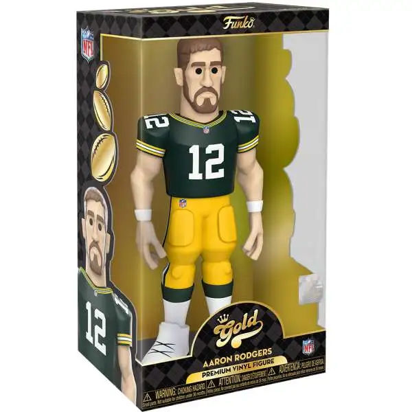 Funko NFL Green Bay Packers GOLD Aaron Rodgers 12 Deluxe Vinyl Figure  Regular Version - ToyWiz