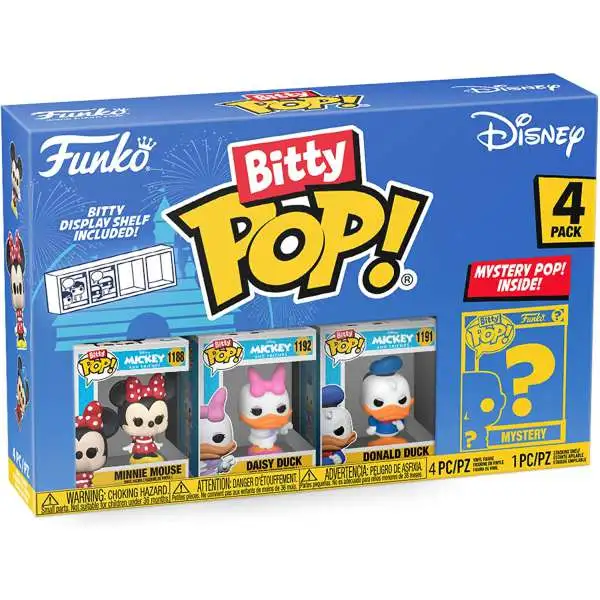 Funko Disney Bitty POP! Minnie Mouse, Daisy Duck, Donald Duck & Mystery Figure 1-Inch Micro Figure 4-Pack