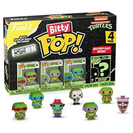 Funko Teenage Mutant Ninja Turtles Bitty POP! 8-Bit Leonardo, Donatello, Raphael & 1 Mystery Bitty! 4-Pack