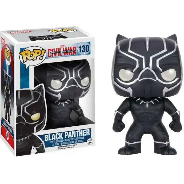 Funko Civil War POP! Marvel Black Panther Vinyl Bobble Head #130