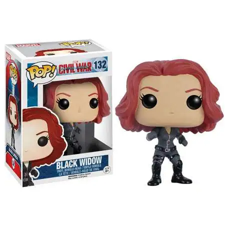 Funko Civil War POP! Marvel Black Widow Vinyl Bobble Head #132 [Civil War]