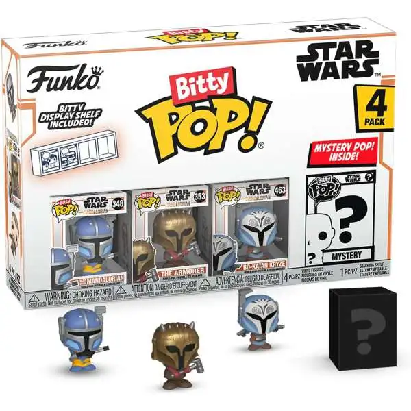 Funko Star Wars The Mandalorian Bitty POP! Heavy Mandalorian Micro Figure 4-Pack