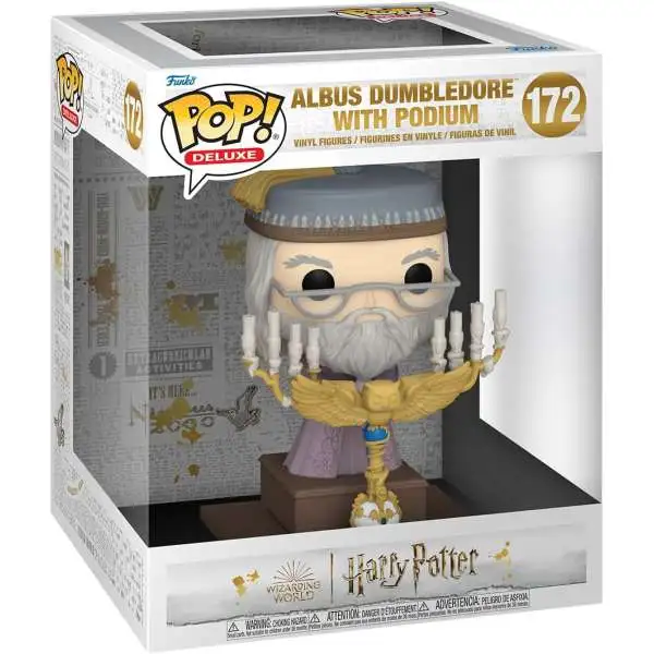Funko Harry Potter Prisoner of Azkaban POP! Movies Albus Dumbledore with Podium Deluxe Vinyl Figure #172