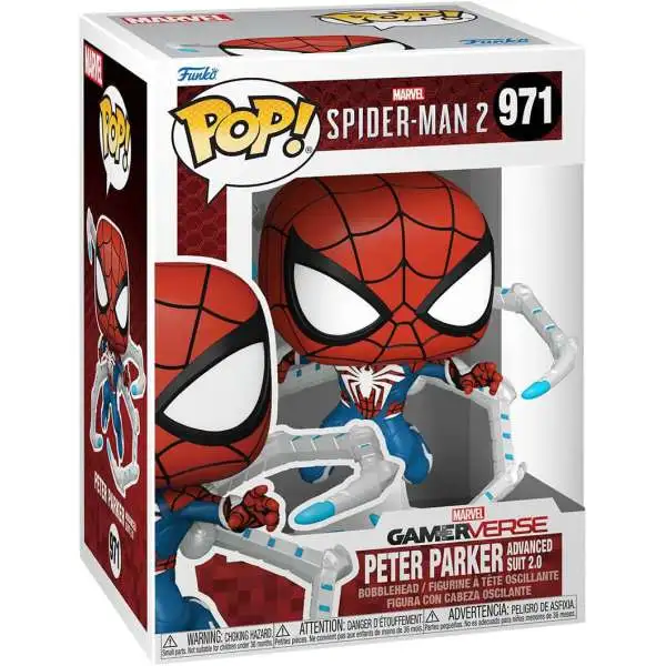 Funko Marvel Spider-Man 2 POP! Games Peter Parker Advanced Suit 2.0 Vinyl Figure #971