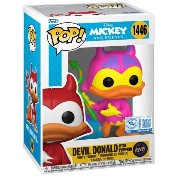 Funko POP! Disney Devil Donald Vinyl Figure #1446 [Blacklight, Chase Version]