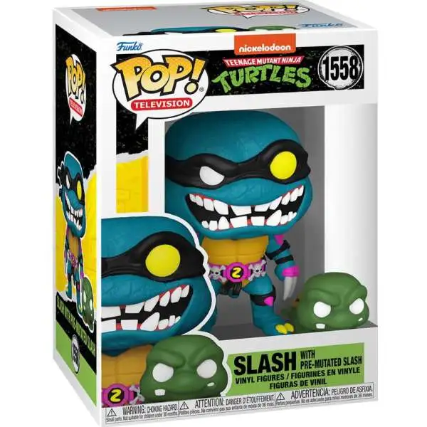 Funko Teenage Mutant Ninja Turtles POP! Television Slash & Pre-Mutated Turtle Slash Vinyl Figure #1558