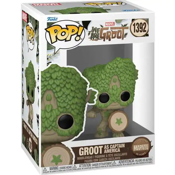 Funko We Are Groot POP! Marvel Groot as Captain America Vinyl Figure #1392