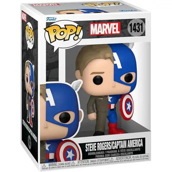Funko Split POP! Marvel Captain America / Steven Rogers Vinyl Figure #1431