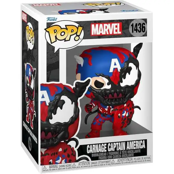 Funko Carnage-ized POP! Marvel Captain America Vinyl Figure #1436