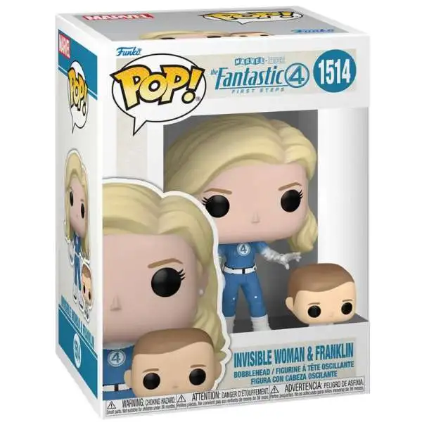Funko Fantastic Four: First Steps POP! Marvel Invisible Woman & Franklin Vinyl Figure & Buddy #1514