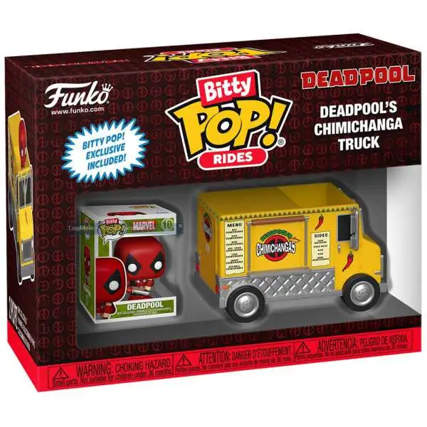 Funko Marvel Bitty POP! Ride Deadpool and Chimichanga Truck Micro Figure Playset