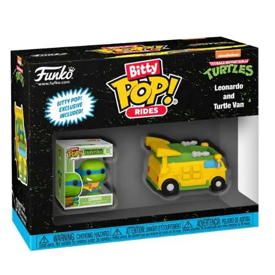 Funko Teenage Mutant Ninja Turtles Bitty POP! Ride Leonardo with Van Micro Figure Playset