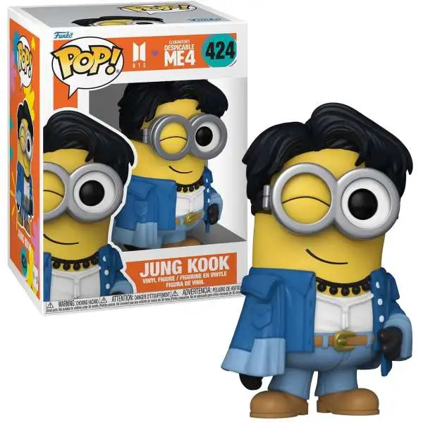 Funko Despicable Me 4 Minion x BTS POP! Movies Jung Kook Vinyl Figure #424