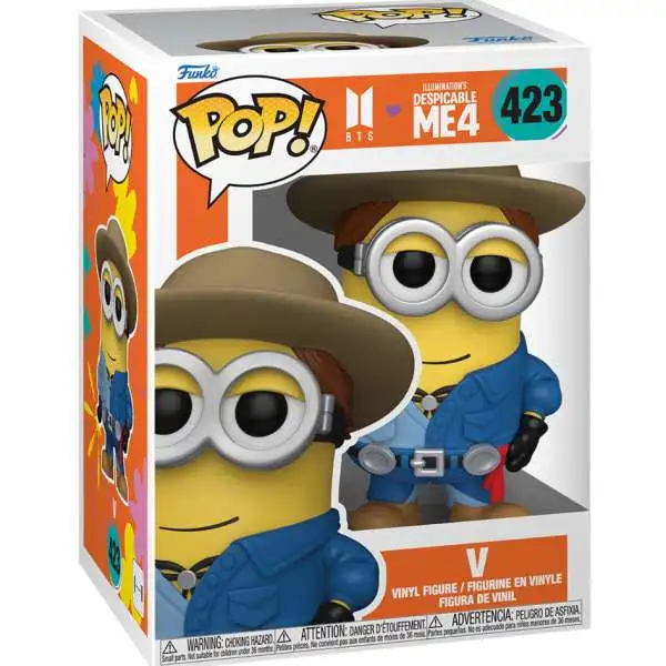 Funko Despicable Me 4 Minion x BTS POP! Movies V Vinyl Figure #423