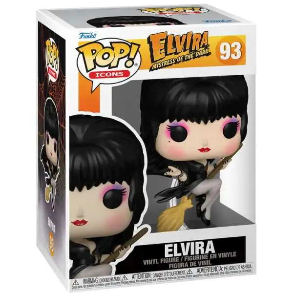 Funko POP! Icons Elvira Vinyl Figure #93 [Broom]