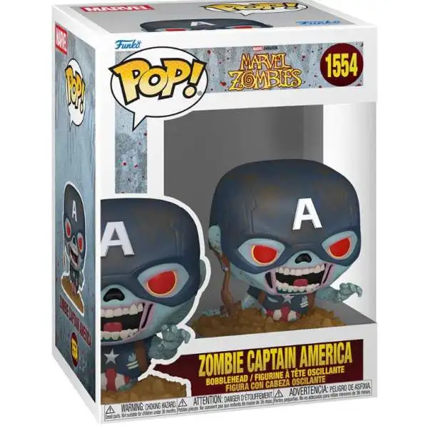 Funko Marvel Zombies POP! Marvel Zombie Captain America Vinyl Figure #1554