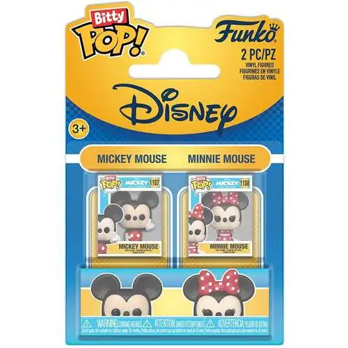 Funko Disney Bitty POP! Mickey Mouse & Minnie Mouse Vinyl Mini Figure 2-Pack