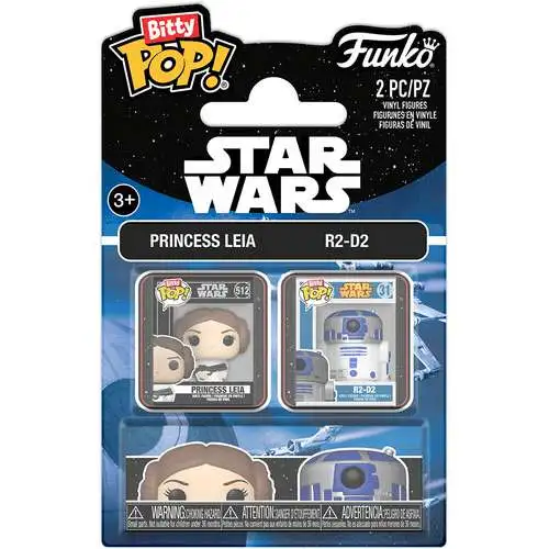 Funko Star Wars Bitty POP! Princess Leia & R2-D2 Vinyl Mini Figure 2-Pack