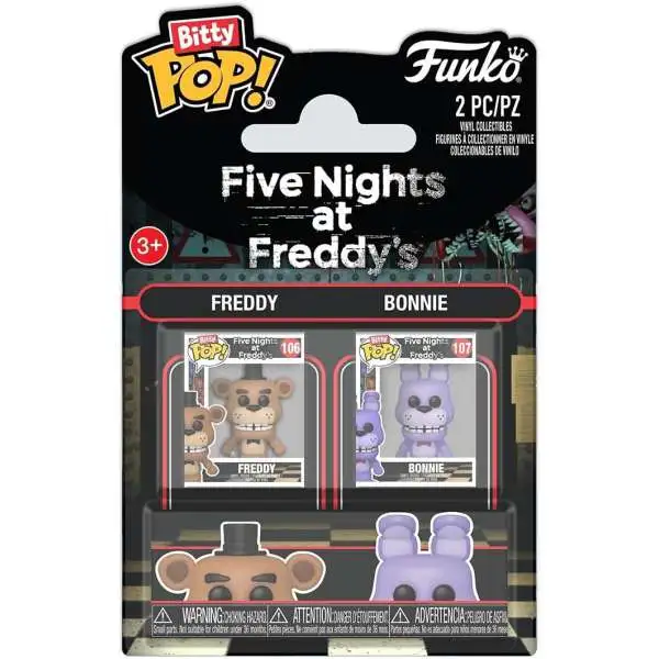 Funko Five Nights at Freddy's Bitty POP! Freddy & Bonnie Vinyl Mini Figure 2-Pack