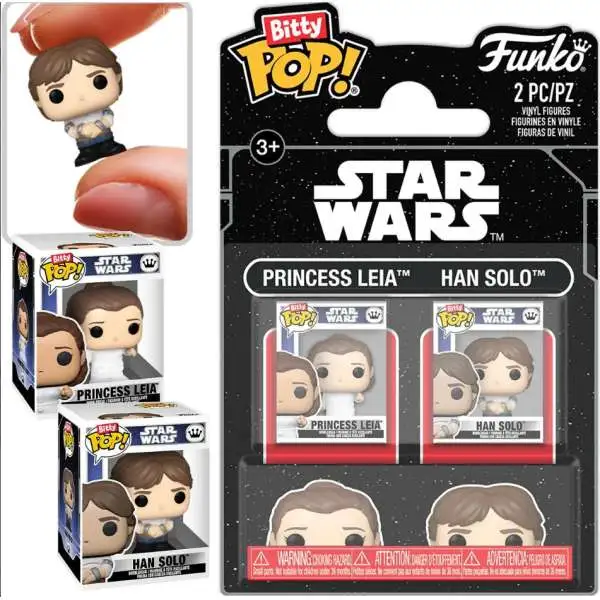 Funko Star Wars Empire Strikes Back Bitty POP! Leia & Han Vinyl Mini Figure 2-Pack (Pre-Order ships July)