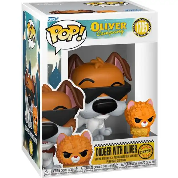 Funko Oliver & Company POP! Disney Dodger with Oliver Vinyl Figure #1705 [Chase Version] (Pre-Order ships September)