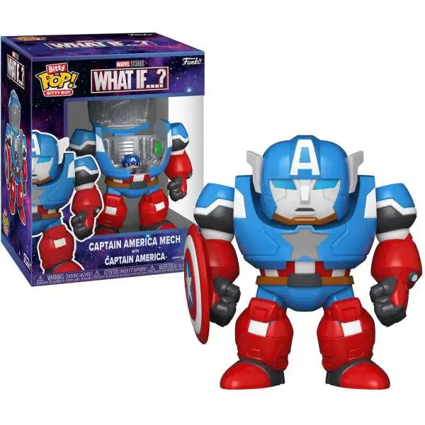 Funko Marvel Captain America Bitty Bots Mech with Cap Mini Vinyl Figure