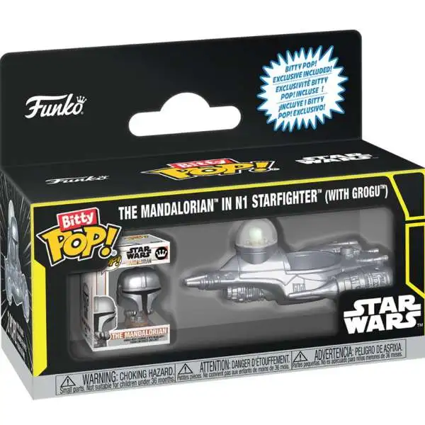 Funko Star Wars The Mandalorian Bitty POP! Rides N-1 with Mando Micro Figure