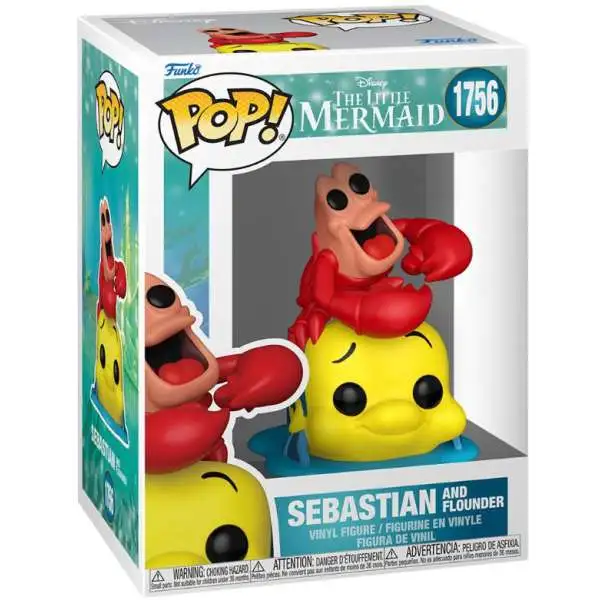 Funko The Little Mermaid POP! Disney Sebastian & Flounder Vinyl Figure #1756 (Pre-Order ships July)