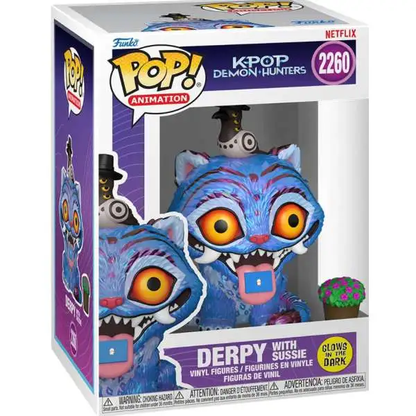 Funko KPop Demon Hunters HUNTR/X POP! Animation Derpy with Sussie Vinyl Figure #2260 [Glows in the Dark]