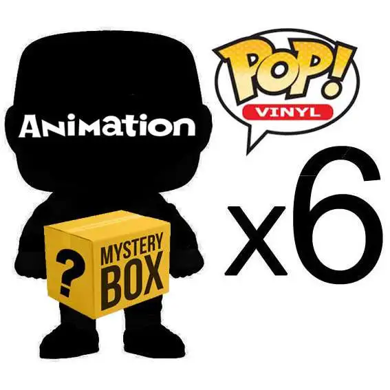 Funko POP! Animation ANIMATION MYSTERY BOX LOT of 6 Funko POP! Vinyl Figures [Completely RANDOM, No Duplicates Per Box!]