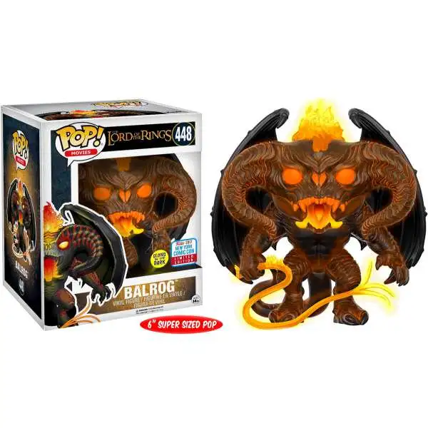 Funko Lord of the Rings POP! Movies Balrog Exclusive 6-Inch Vinyl Figure #448 [Super-Sized, Glow-in-the-Dark]