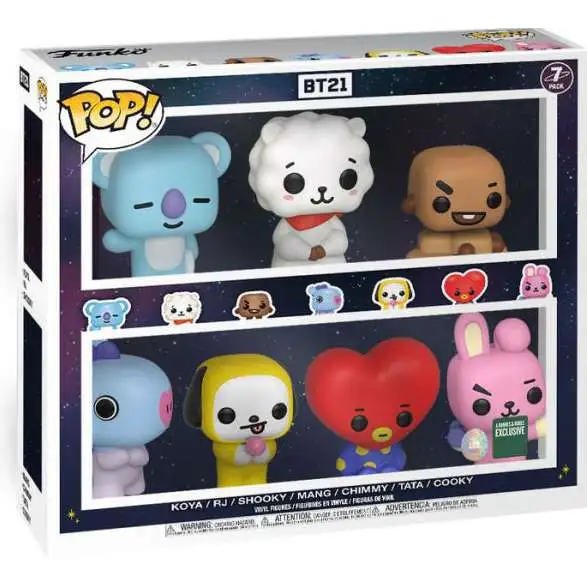 Funko BT21 Line Friends POP Animation Koya, RJ, Shooky, Mang