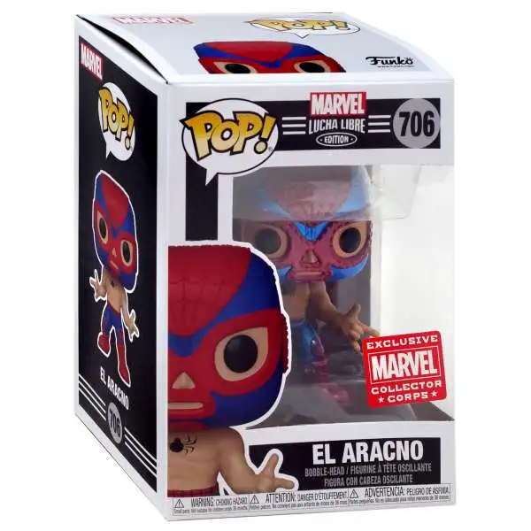 Funko Luchadores POP! Marvel El Aracino Exclusive Vinyl Figure #706 [Spider-Man, Collector Corps]