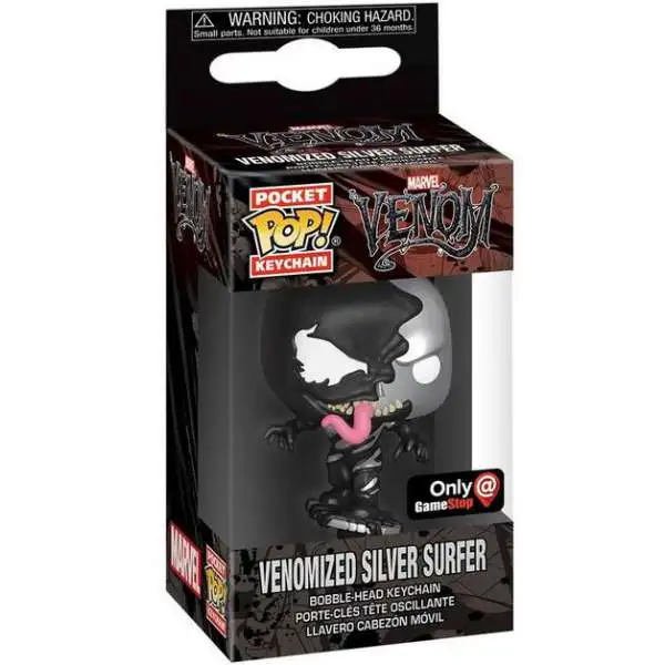 Funko Marvel Pocket POP! Venomized Silver Surfer Exclusive Keychain [Metallic Tongue]