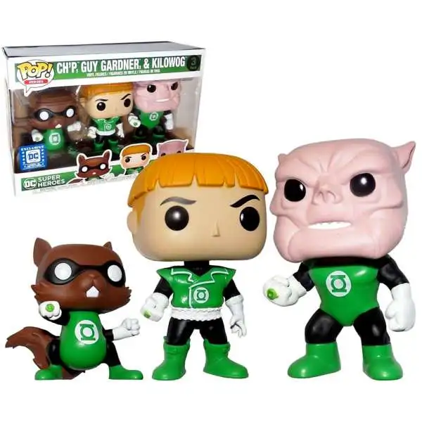 Funko DC Green Lantern POP! Heroes Ch'p, Guy Gardner & Kilowog Exclusive Vinyl Figure 3-Pack