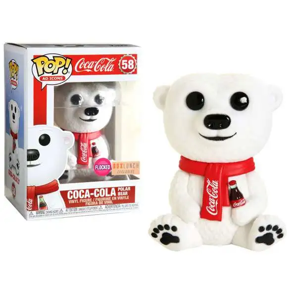 Funko Coca-Cola POP! Ad Icons Polar Bear Exclusive Vinyl Figure #58 [Flocked]
