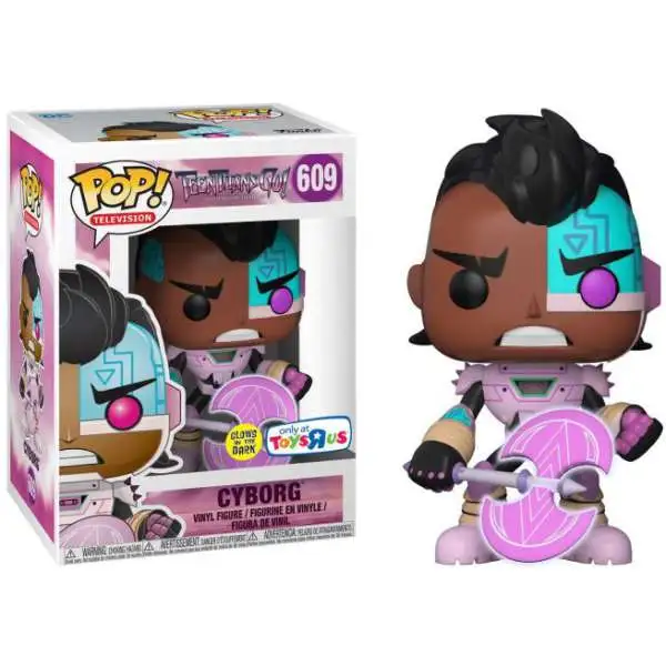 Funko Teen Titans Go! POP! Television Cyborg Exclusive Vinyl Figure #609 [with Glow Axe, Damaged Package]