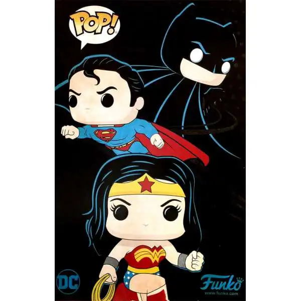 Funko DC Batman, Superman & Wonder Woman Exclusive Poster