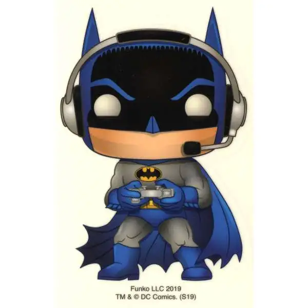 Funko DC Batman 80th Batman Exclusive 3.25-Inch Sticker [Gamer, Glow-in-the-Dark]