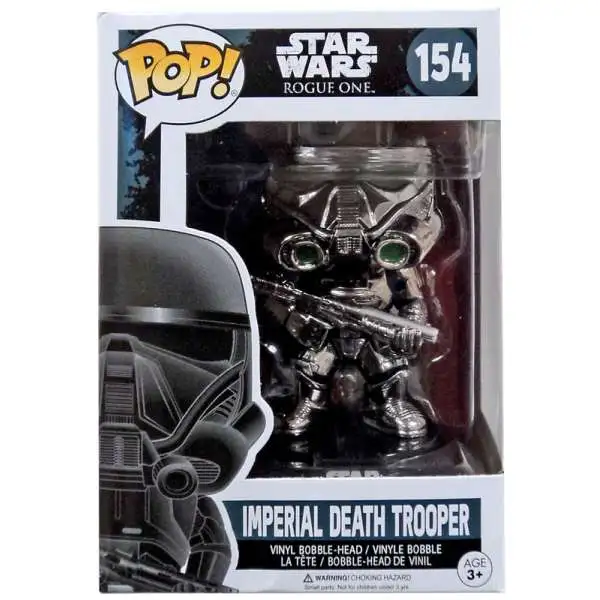 Funko Rogue One POP! Star Wars Imperial Death Trooper Exclusive Vinyl Bobble Head #154 [Chrome]