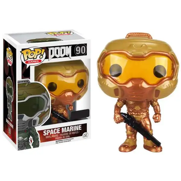 Funko POP! Games Doom Marine Exclusive Vinyl Figure #90 [Gold]