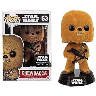 Funko The Force Awakens POP! Star Wars Chewbacca Exclusive Vinyl Bobble Head #63 [Flocked, Damaged Package]