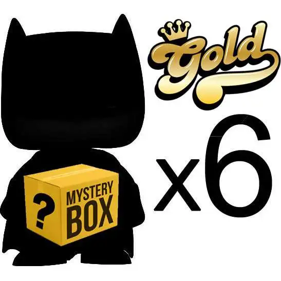Funko MYSTERY BOX LOT of 6 Funko GOLD Vinyl Figures [Completely RANDOM, No Duplicates!]